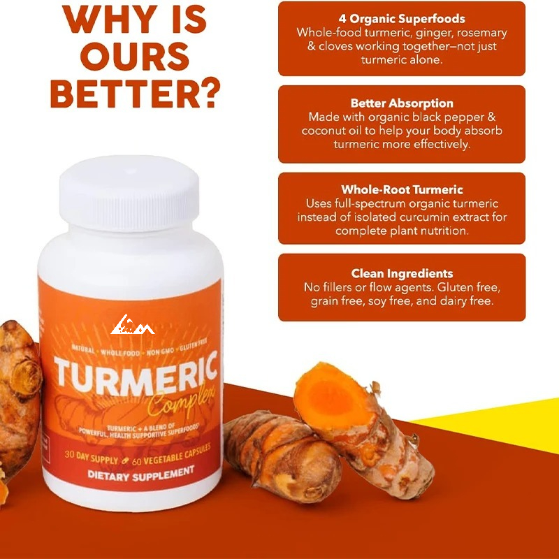 Organic Black Pepper, Turmeric - Turmeric Curcumin Capsule ulasan dan harga